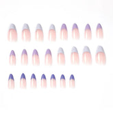 24pcs Taro Purple color Nails-JP1561